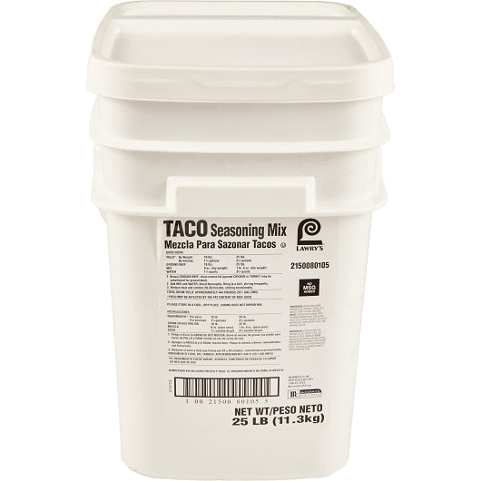 Lawry's No Msg Taco Mix Seasoning, 1 x 25 lb Case - DOT product image 2