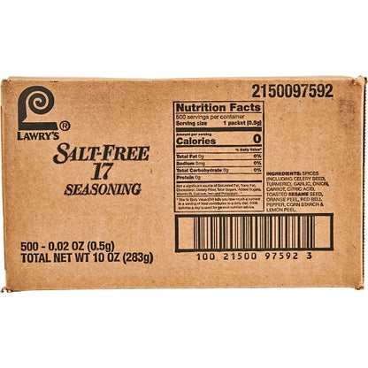 Lawrys Salt Free 17 Seasoning, 500 x 0.63 GR Case - DOT product image 5