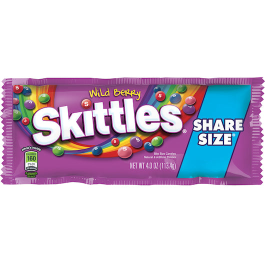 Skittles Share Size Wildberry Candy, 6 x 24 x 4 oz Case - Candy & Confections