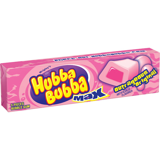 Hubba Bubba Outrageous Original Gum, 8 x 18 x 5 PC Case - DOT product image 2