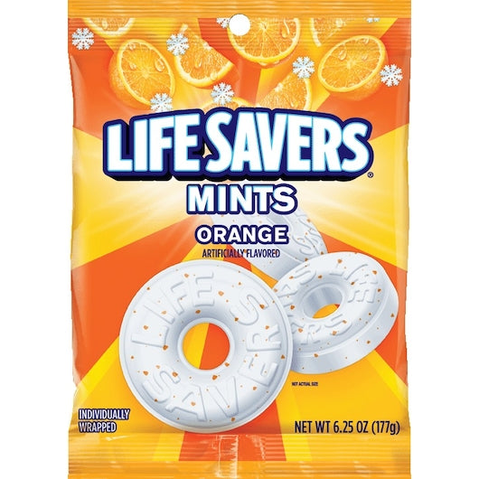 LifeSavers Orange Mints Orange Mint 6.25 Ounce, 12 x 6.25 oz Case - Candy & Confections