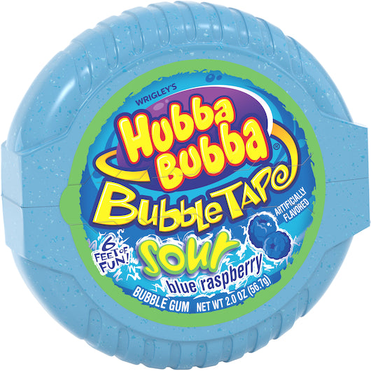 Hubba Bubba Sour Blue Raspberry Gum Tape, 12 x 2 oz Case - DOT product image 2