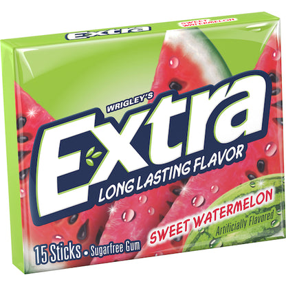 Marko Vinyl Designer 15 Sticks Fruit Sensations Sweet Watermelon Gum, 12 x 10 x 15 PC Case - Tabletop Supplies