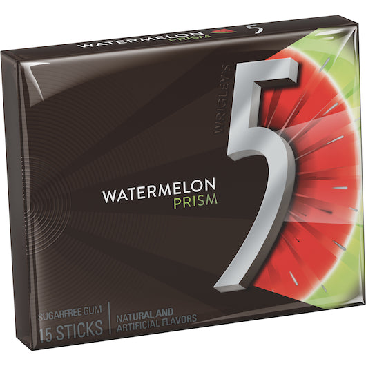 Five Prism Single Serve Gum, 12 x 10 x 15 PC Case - Candy & Confections