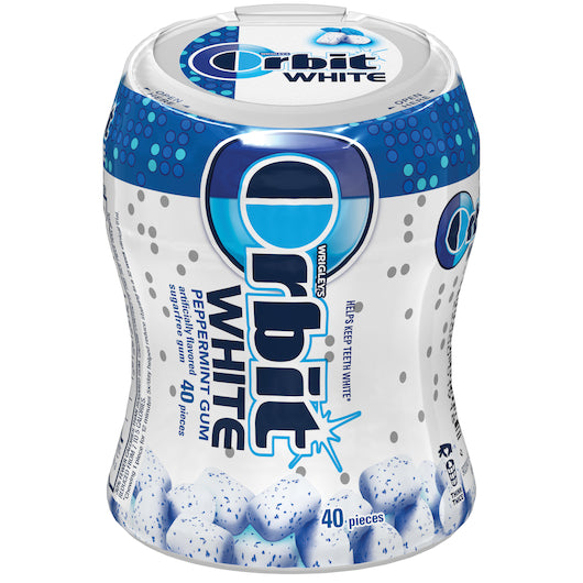 Orbit Gum White Peppermint Soft Chew, 4 x 6 x 40 PC Case - Candy & Confections