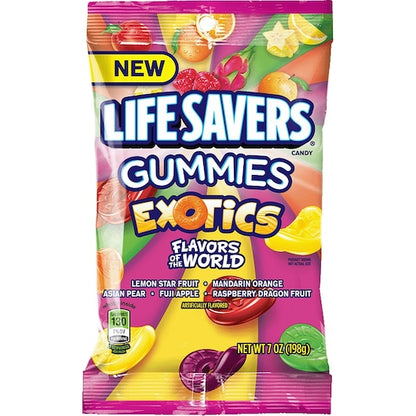 Life Savers Exotics Gummies, 12 x 7 oz Case - Candy & Confections