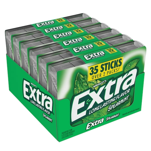 Extra Gum Spearmint, 8 x 6 x 35 PC Case - Candy & Confections