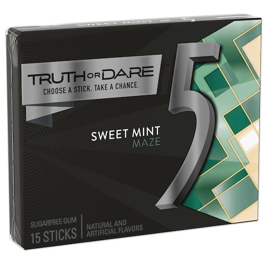 Five Sweet Mint Gum, 12 x 10 x 15 PC Case - Candy & Confections
