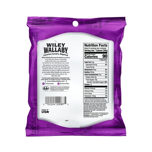 Wiley Wallaby Huckleberry Licorice, 12 x 4 oz Case - DOT product image 4