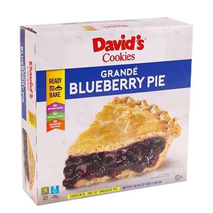 Foxtail Grande Unbaked Blueberry Pie, 6 x 48 oz Case - Popcorn, Pretzels & Snack Mix