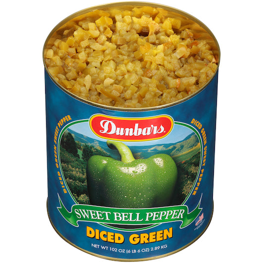 Dunbar PEPPER DICED GREEN REGULAR PACK, 6 x 1 each Case - DOT product image 4
