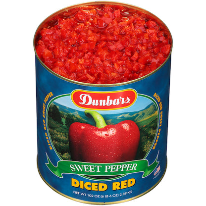 Dunbar Diced Red PEPPERS DICED RED REGULAR PACK, 6 x 102 oz Case - DOT product image 3