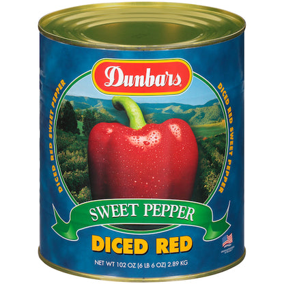 Dunbar Diced Red PEPPERS DICED RED REGULAR PACK, 6 x 102 oz Case - DOT product image 2