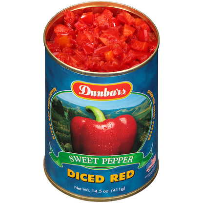 Moody Dunbar Diced Red Peppers, 24 x 15 oz Case - DOT product image 3