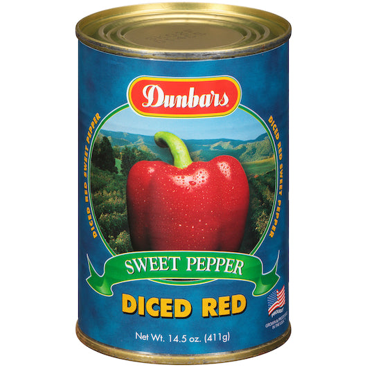 Moody Dunbar Diced Red Peppers, 24 x 15 oz Case - DOT product image 2