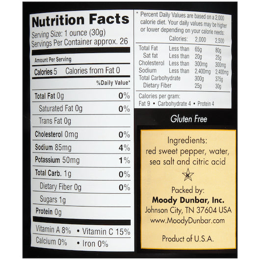 Dunbars Fire Roasted Red Peppers, Gluten Free (28 Oz. Can, 12 Cans Per Case) - DOT product image 1