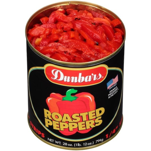 Dunbars PEPPER FIRE. ROASTED RED, 12 x 28 oz Case - GS1 product shown out of package