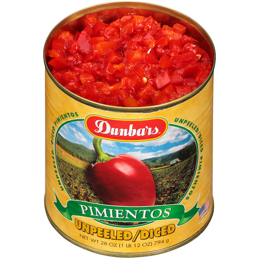 Dunbars Unpeeled/Diced Pimentos, Bulk Size Case (28 Oz. Cans, 12 Per Case) - DOT product image 3