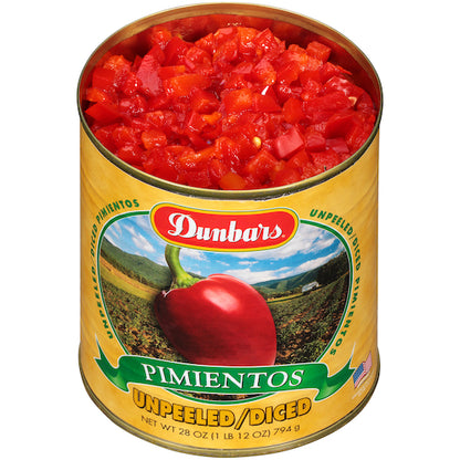 Dunbars Unpeeled/Diced Pimentos, Bulk Size Case (28 Oz. Cans, 12 Per Case) - DOT product image 3