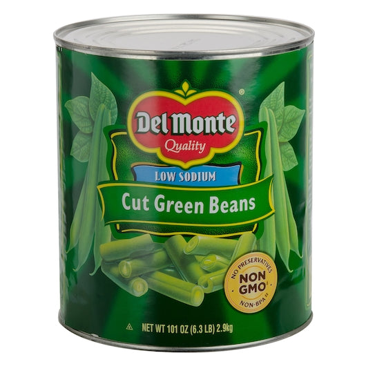 Del Monte Cut Green Beans, 6 x 101 oz Case - Fruit & Sides
