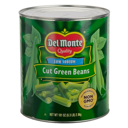Del Monte Cut Green Beans, 6 x 101 oz Case - Fruit & Sides