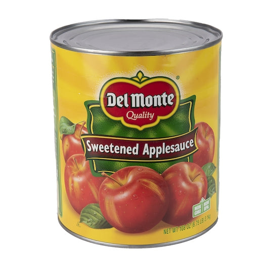 Del Monte Sweetened Applesauce, 6 x 108 oz Case - Dried Fruit & Fruit Snacks