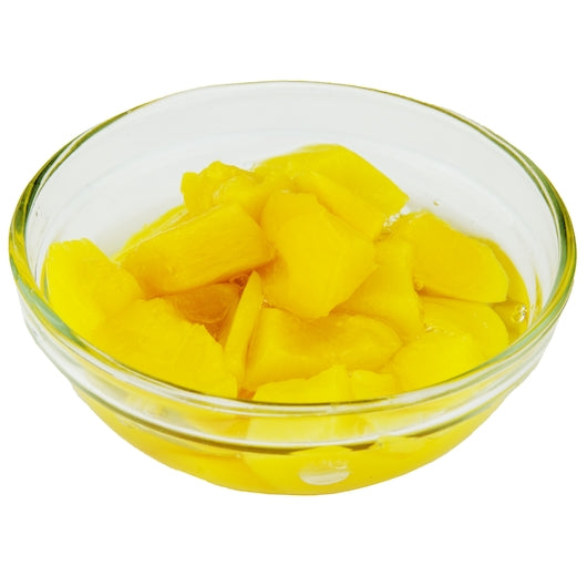Fruit Naturals Peach Yellow Clingstone Peach Chunk in Extra Light Syrup, 12 x 7 oz Case - DOT product image 5