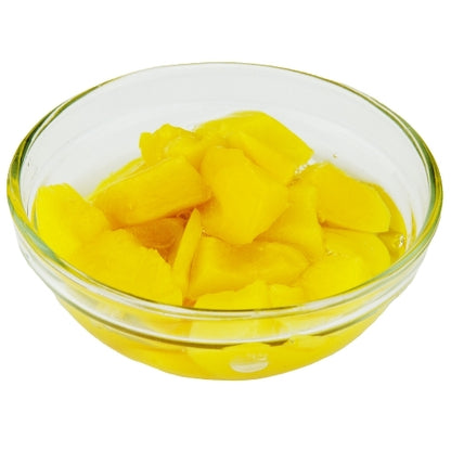 Fruit Naturals Peach Yellow Clingstone Peach Chunk in Extra Light Syrup, 12 x 7 oz Case - DOT product image 4