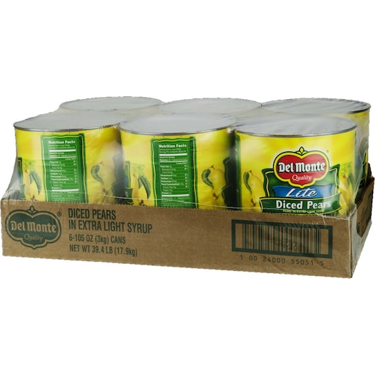 Delmonte Lite Diced Pears Diced in Extra Light Syrup, 6 x 105 oz Case - DOT product image 7
