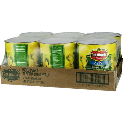 Delmonte Lite Diced Pears Diced in Extra Light Syrup, 6 x 105 oz Case - DOT product image 7