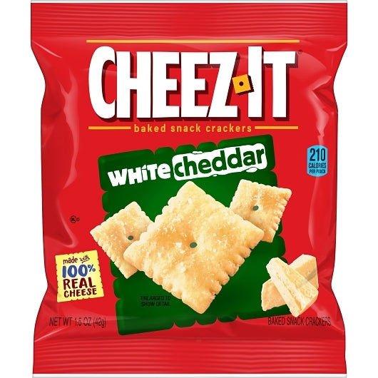 Cheez-It Profit Paks White Cheddar Crackers, 60 x 1.5 oz Case - Front/center packaged product image