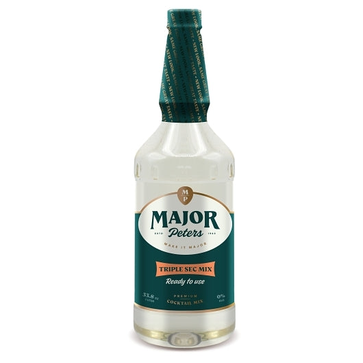 Major Peters Triple Sec Cocktail Mixer, 12 x 33.8 oz Case - Beverages