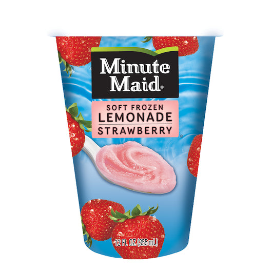 Minute Maid Strawberry Lemonade Soft Frozen Drink, 12 x 12 oz Case - Frozen Fruit