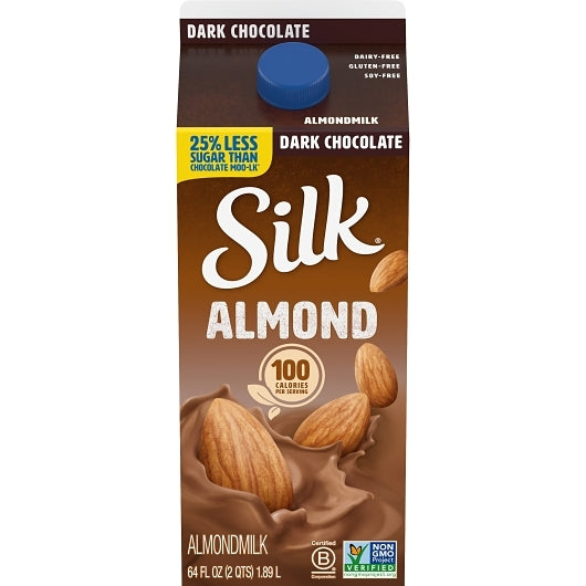 Silk Extended Shelf Life Pure Dark Chocolate Almond Milk, 6 x 64 fl oz Case - DOT product image 7