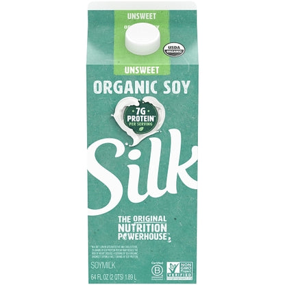 Silk Organic Unsweetened Soy Milk, 6 x 64 fl oz Case - DOT product image 5