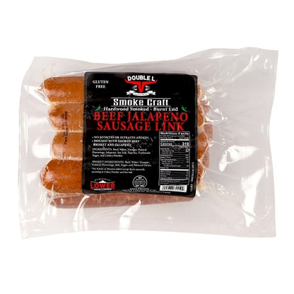 Double L Ranch Beef Burnt End Link Sausage With Jalap, 6 x 2 lb Case - Frozen Meat & Seafood