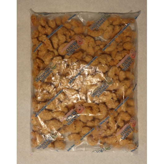 Tampa Maid Dipt'N Dusted Louisiana Style Popcorn Shrimp, 6 x 2 lb Case - Alternate product angle or state