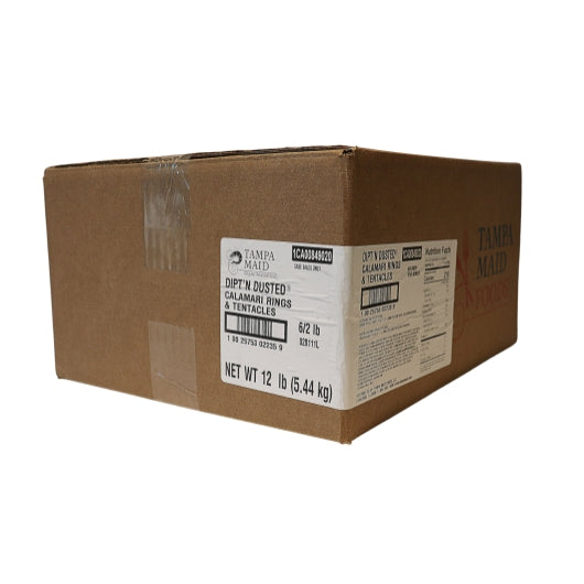 Tampa Maid Dipt'N Dusted Calamari Rings & Tentacles, 6 x 2 lb Case - GS1 closed shipping case image