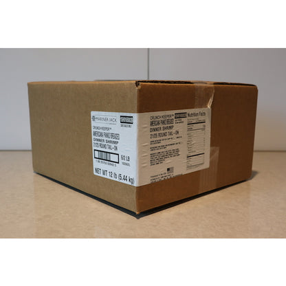 Mariner Jack Americana Panko Breaded Tail On Shrimp 21-25, 6 x 2 lb Case - Frozen Meat & Seafood