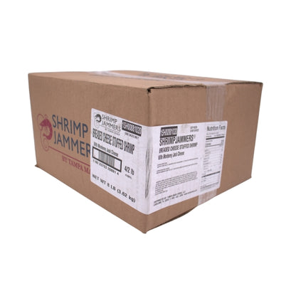 Tampa Maid Shrimp Jammers Breaded Monterey Jack Stuffed Shrimp, 4 x 2 lb Case - GS1 closed shipping case image