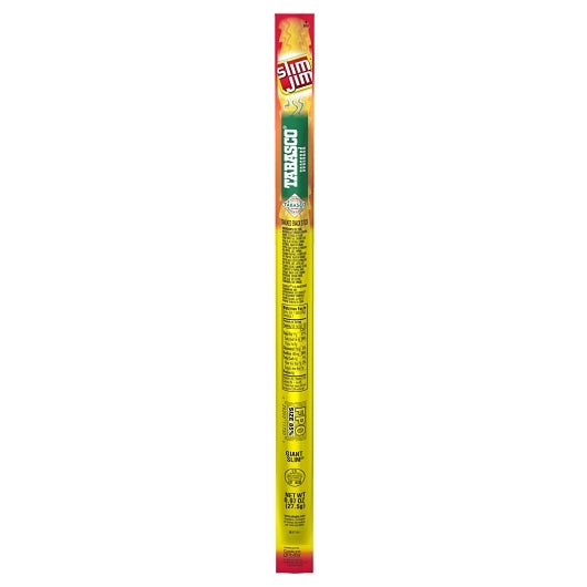 Slim Jim Giant Tabasco Snack Sticks, 6 x 24 x 0.97 oz Case - DOT product image 4