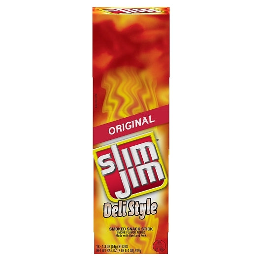 Slim Jim Deli Style Smoked Meat Snack Sticks, 6 x 18 x 1.8 oz Case - DOT product image 3