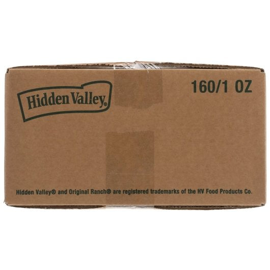 Hidden Valley Original Light Ranch Dressing Single Serve, 160 x 1 oz Case - Front/center packaged product image
