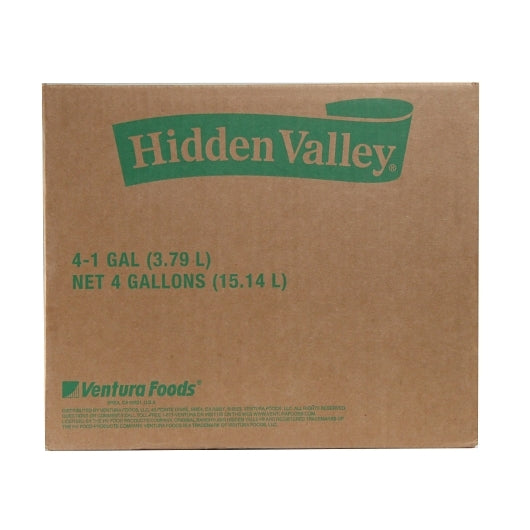 Ventura Jalapeno Ranch Dressing Bulk, 4 x 1 GA Case - GS1 closed shipping case image