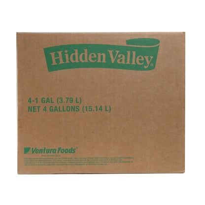 Ventura Jalapeno Ranch Dressing Bulk, 4 x 1 GA Case - GS1 closed shipping case image