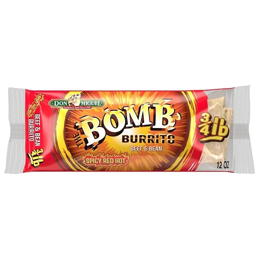 Don Miguel Hot Beef and Bean Burrito, 12 x 12 oz Case - Frozen Snacks & Appetizers - image 2