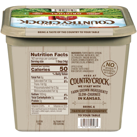 Country Crock Whipped Butter Spread Tubs, 6 x 5 lb Case - DOT product image 4