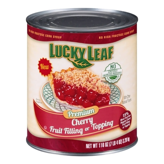 Lucky Leaf Premium Cherry Pie Filling & Topping, 3 x 116 oz Case - Fruit & Sides
