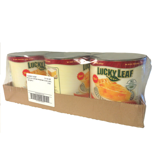Lucky Leaf Premium Peach Fruit Filling Or Topping, 3 x 116 oz Case - DOT product image 2
