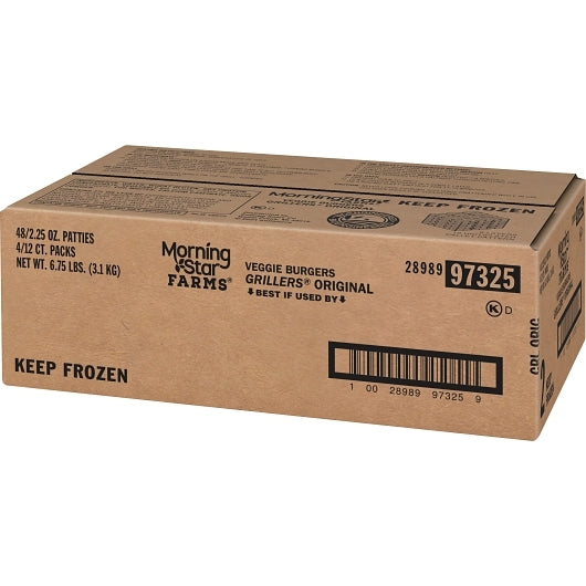 Kelloggs Morningstar Grillers Veggie Burgers Original Griller Patties, 4 x 27 oz Case - DOT product image 2